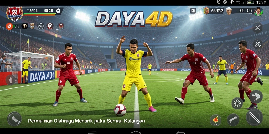 Screenshot utama DAYA4D menampilkan gameplay olahraga yang seru dan interaktif.