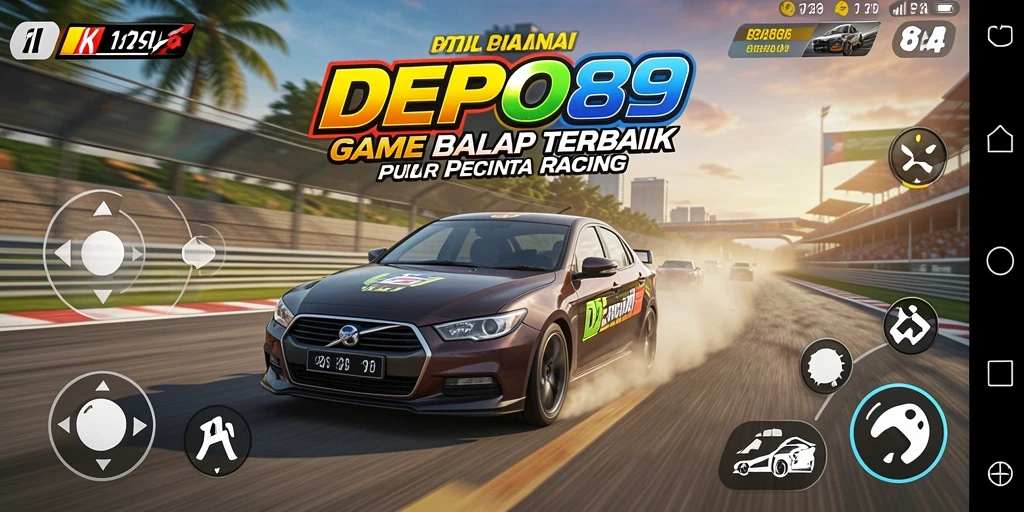 Gameplay yang seru di lintasan balap DEPO89.
