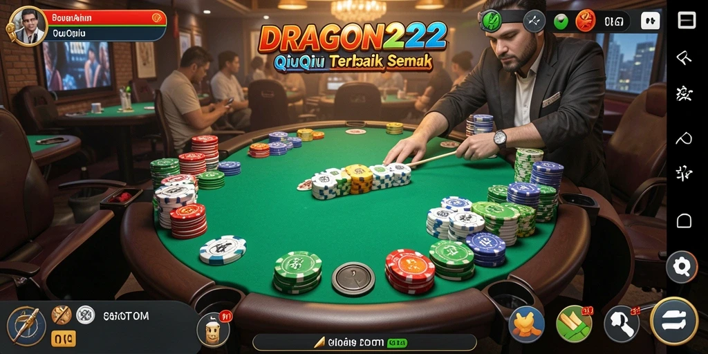 Tampilan gameplay seru QiuQiu di DRAGON222