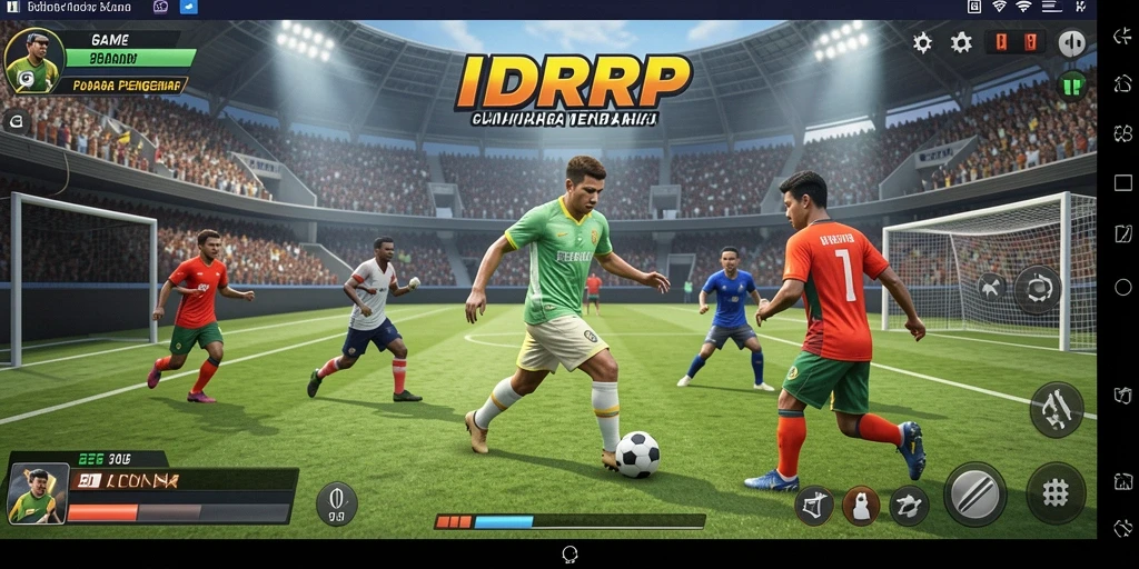 Tampilan gameplay <strong>IDRRP</strong> yang menarik saat bertanding di lapangan.