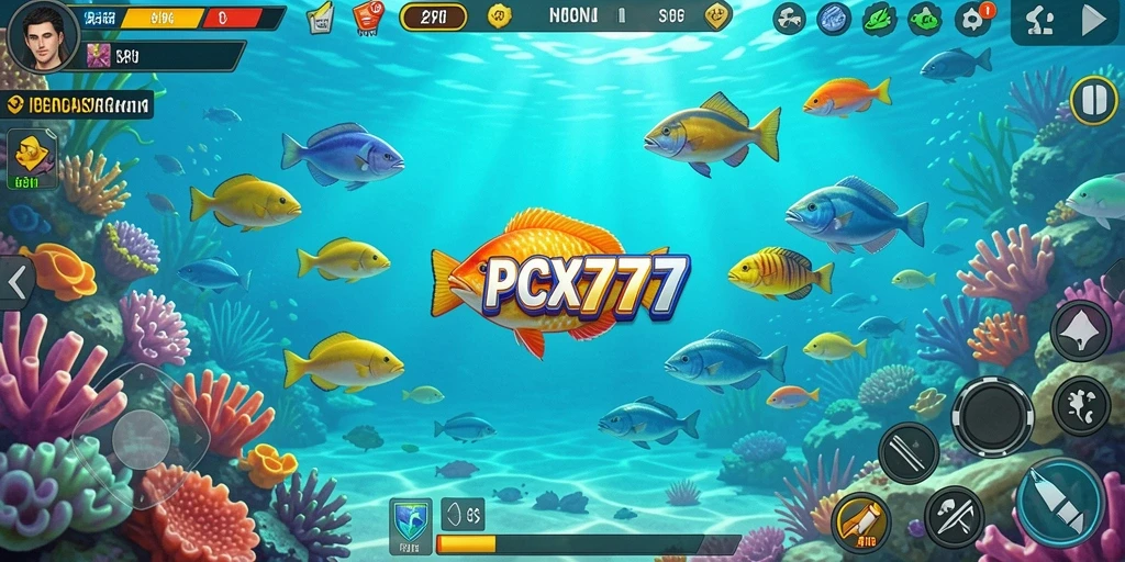 Tampilkan gameplay seru dan menegangkan dalam PCX777, game Tembak Ikan.