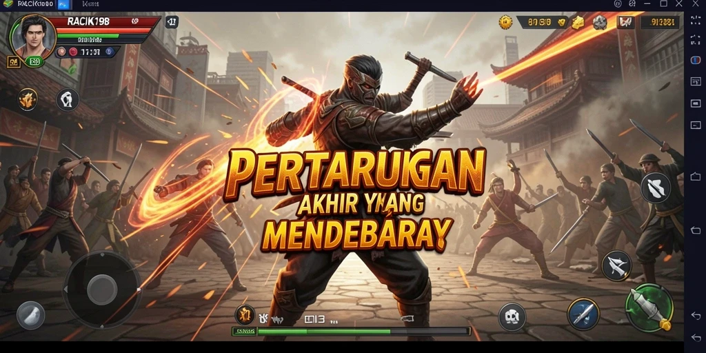 Gameplay seru dengan pertarungan karakter yang epik.