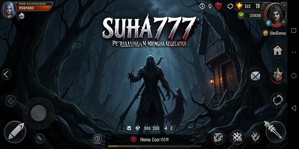 Screenshot gameplay SUHU777 menampilkan suasana gelap dan misterius yang menegangkan.